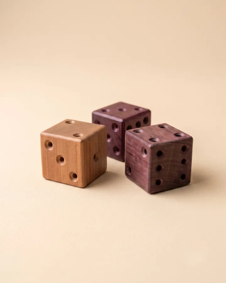 Handcrafted Wooden Dice Set