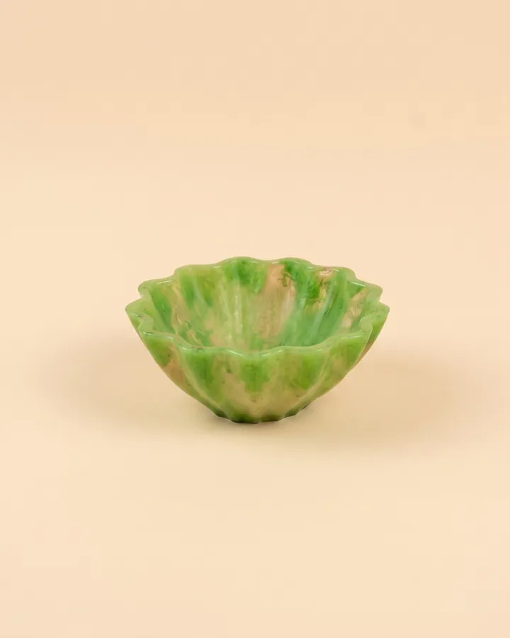 Vintage Green Marble Resin Dip Bowl