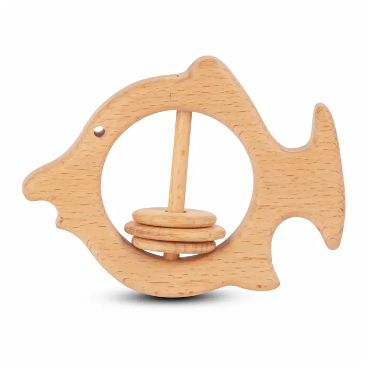 Wooden Baby Rattle – Fish