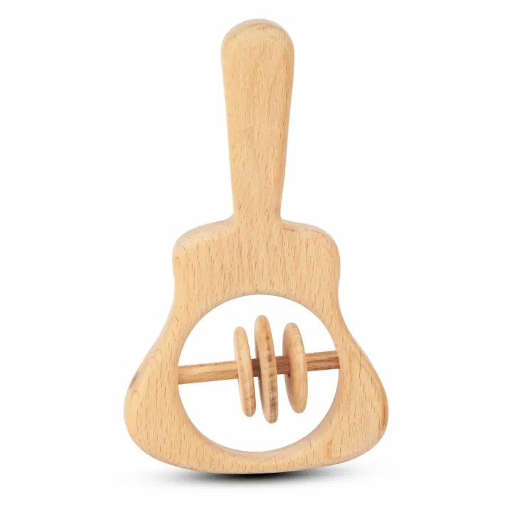 Wooden Baby Rattle – Guitar