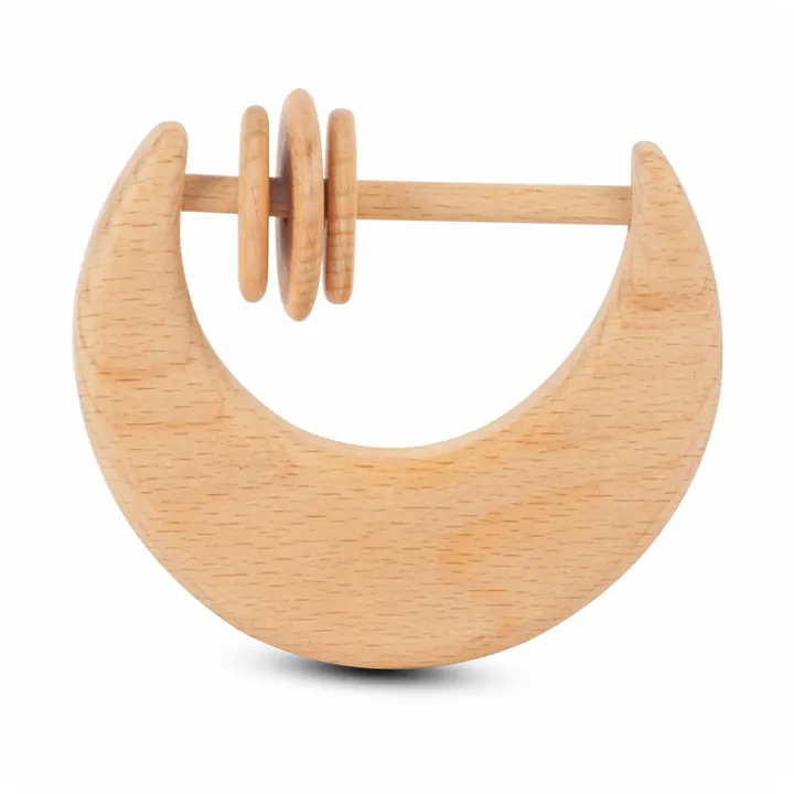 Wooden Baby Rattle – Moon
