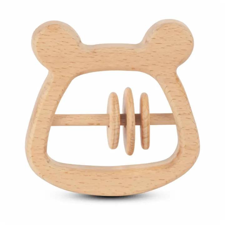 Wooden Baby Rattle – Panda