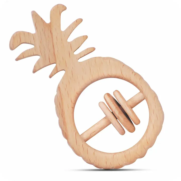 Wooden Baby Rattle – Pineapple