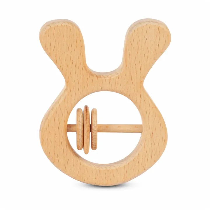 Wooden Baby Rattle – Rabbit