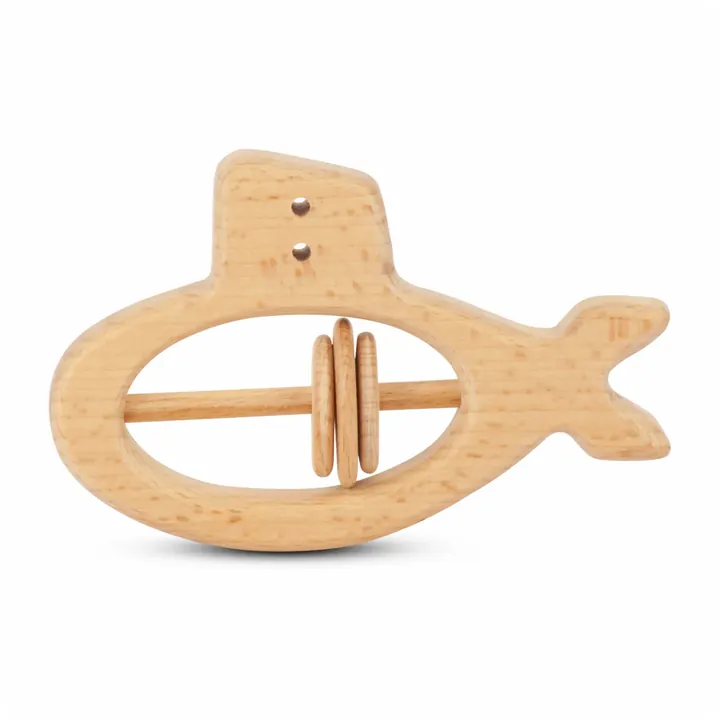Wooden Baby Rattle – Submarine