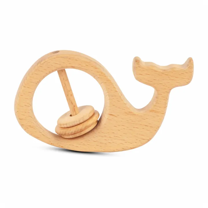 Wooden Baby Rattle – Whale