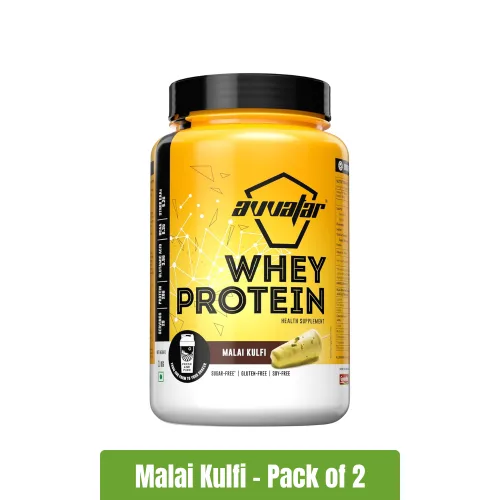 Avvatar Whey Protein | Pack of 2 (1Kg + 1Kg)