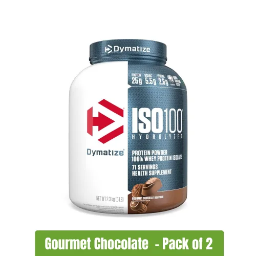 Dymatize ISO 100 Whey Protein | Pack of 2 (5Lbs + 5Lbs)