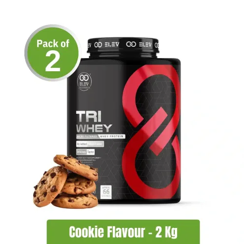 ELEV Tri Whey Advanced Whey Protein | Pack of 2 (2Kg+2Kg)