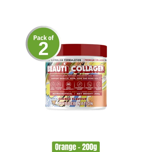 Hypper Nation Beauti Collagen, Orange, Pack of 2 (200g+200g)