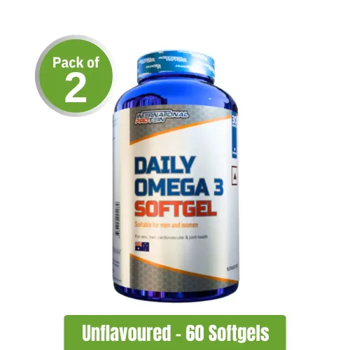International Protein Daily Omega-3 Pack of 2 (60+60 Softgels)