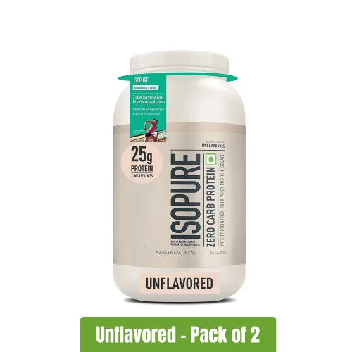 Isopure Zero Carb Protein | Pack of 2 (1 Kg + 1 Kg)
