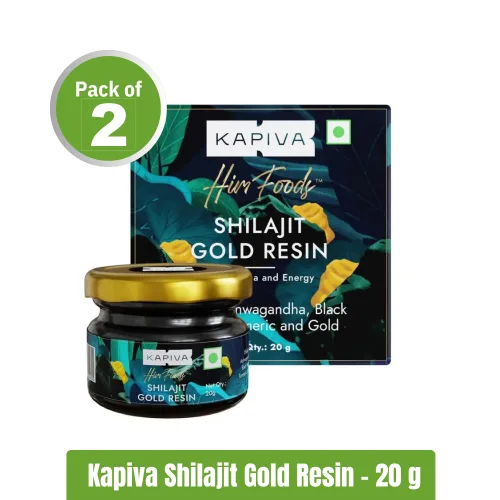 Kapiva Shilajit Gold Resin | Pack of 2 (20g+20g)