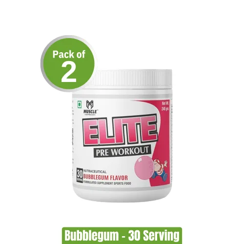 Muscle Xpress Elite Pre Workout Bubblegum Flavour (30+30 Servings)