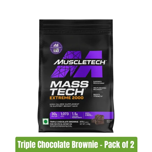 MuscleTech Mass Tech Extreme 2000 | Pack of 2 (5.44Kg+5.44Kg)