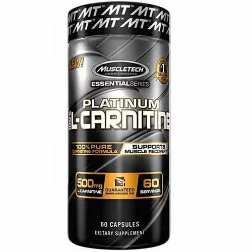 Muscletech Platinum 100% L-Carnitine, 60 Caps