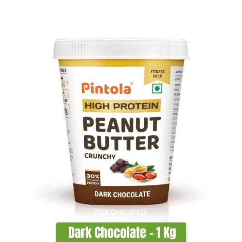 PINTOLA High Protein Peanut Butter Crunchy – Dark Chocolate
