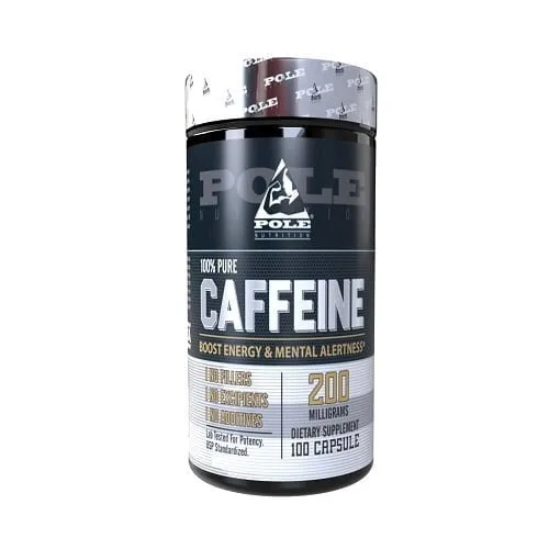 Pole Nutrition Caffeine 200mg, 100 Capsules