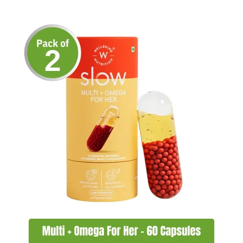 Wellbeing Nutrition Multi + Omega 3 for Her | Pack of 2 (60+60 Capsules)