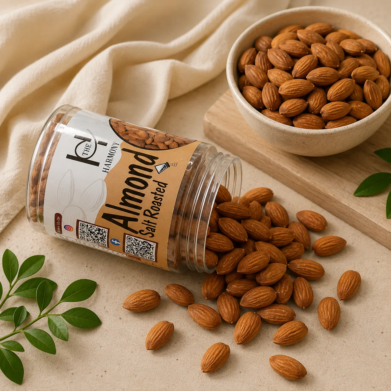 Premium Salt Roasted Almonds (250 g)