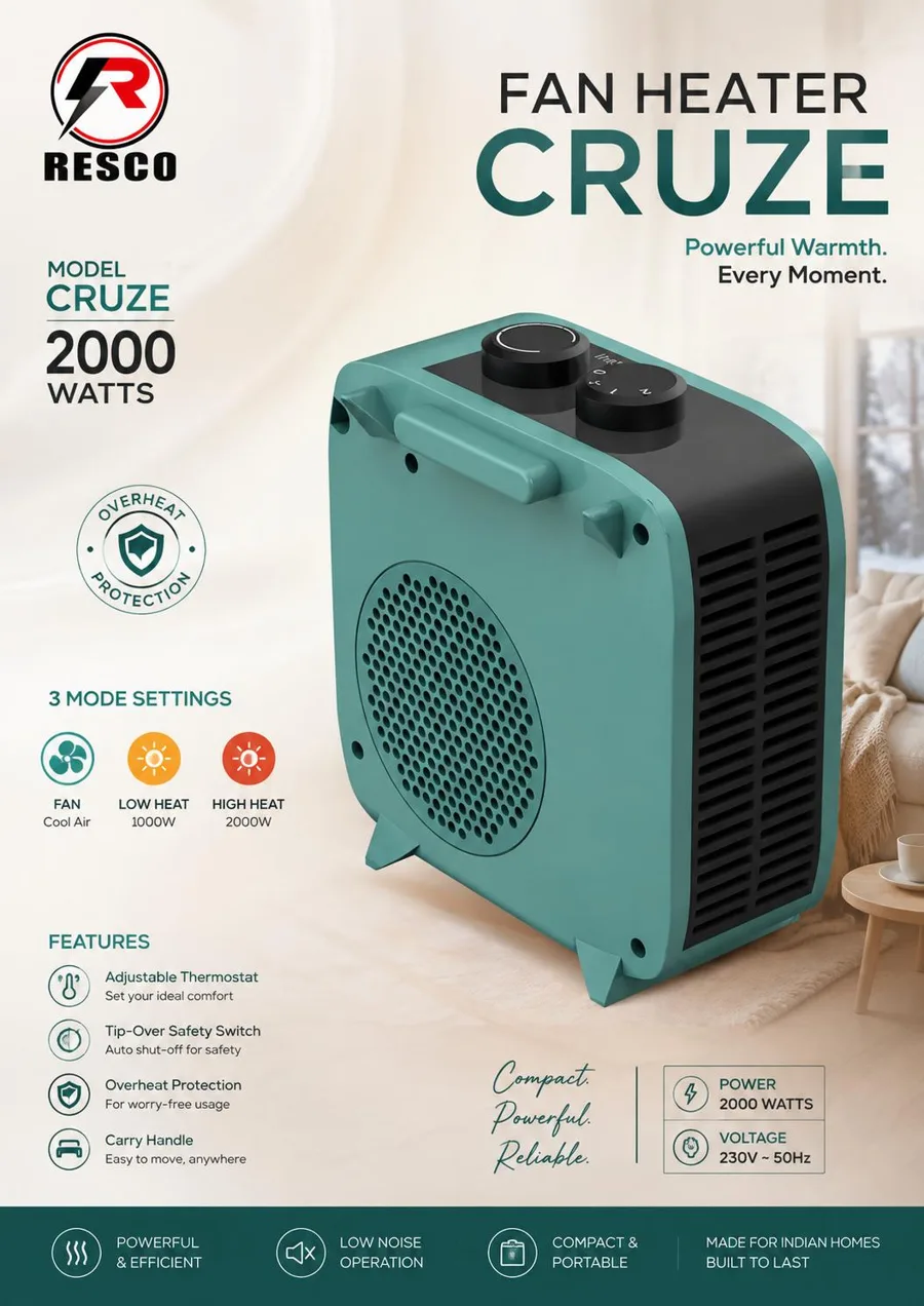Cruze fan heater · 2000 W