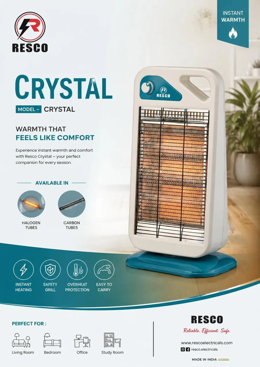 Crystal halogen / carbon heater