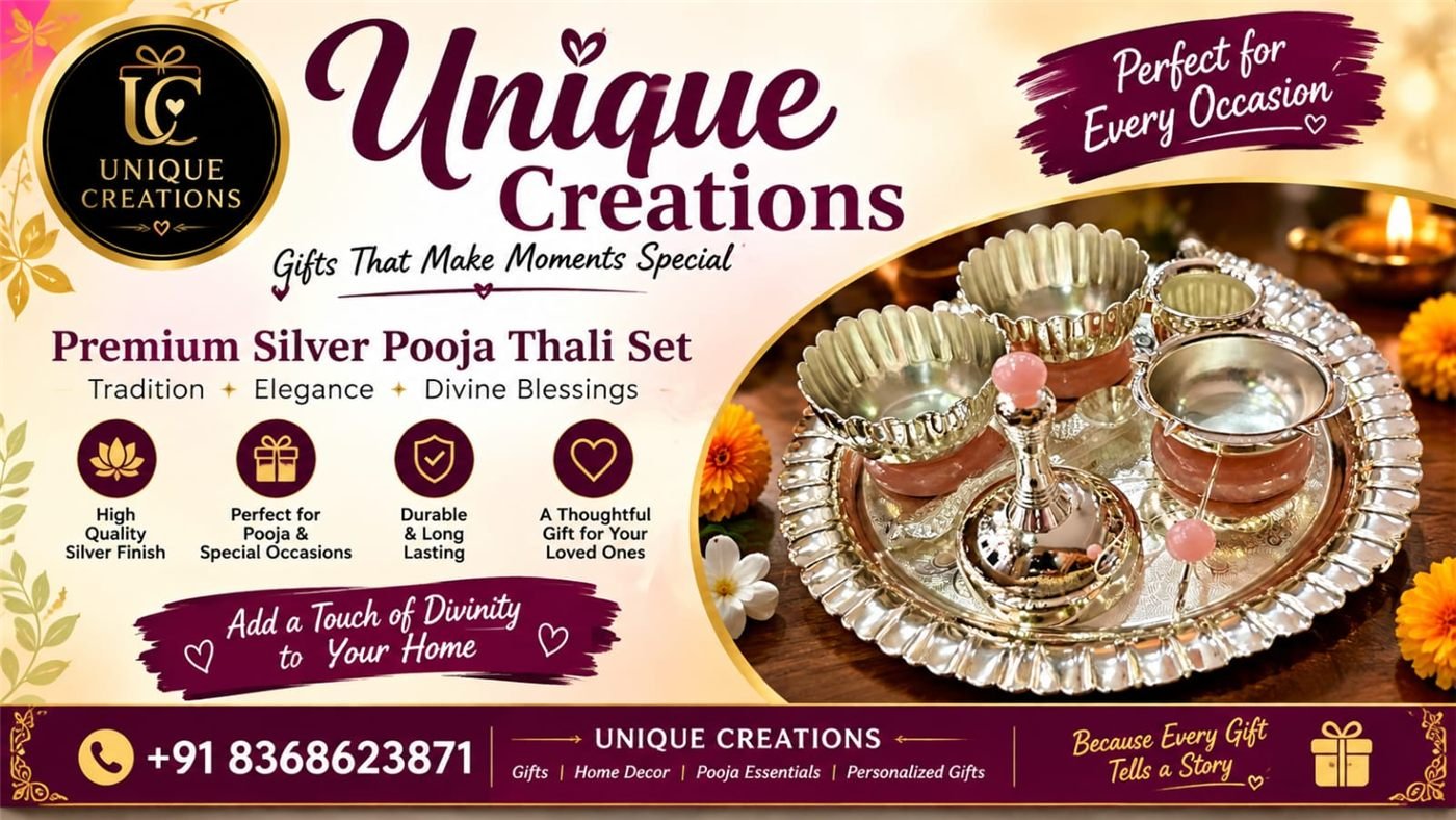 Premium Silver Pooja Thali Set